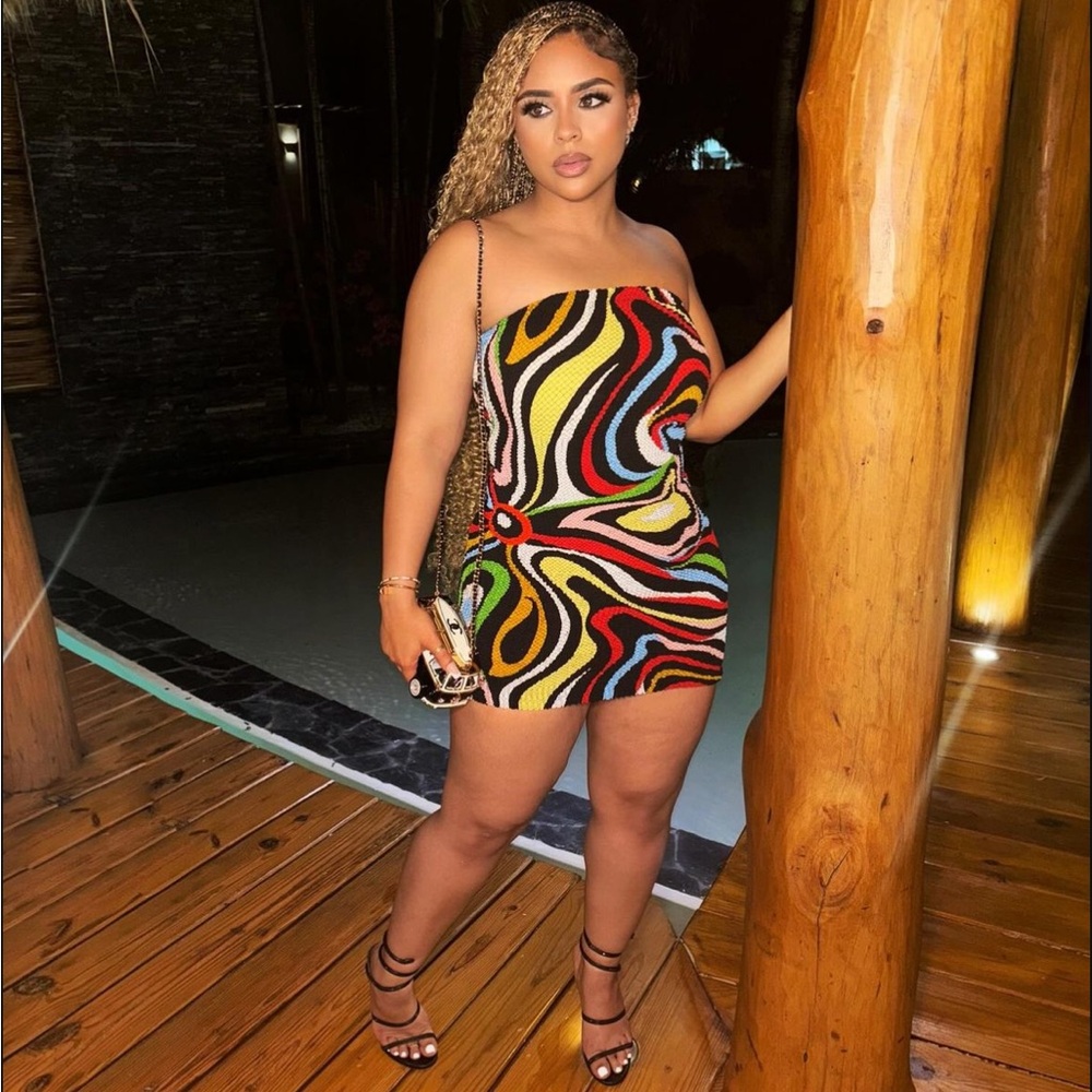 Emilio Pucci Strapless Mini Dress